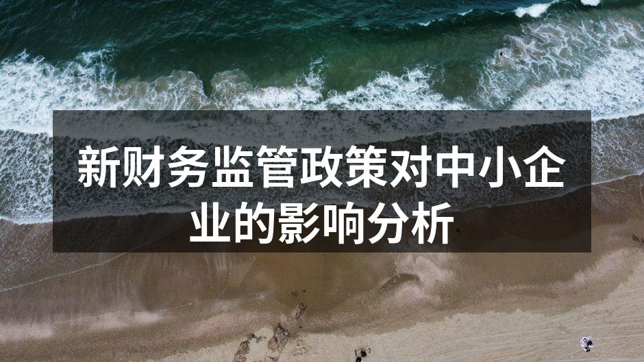 新财务监管政策对中小企业的影响分析